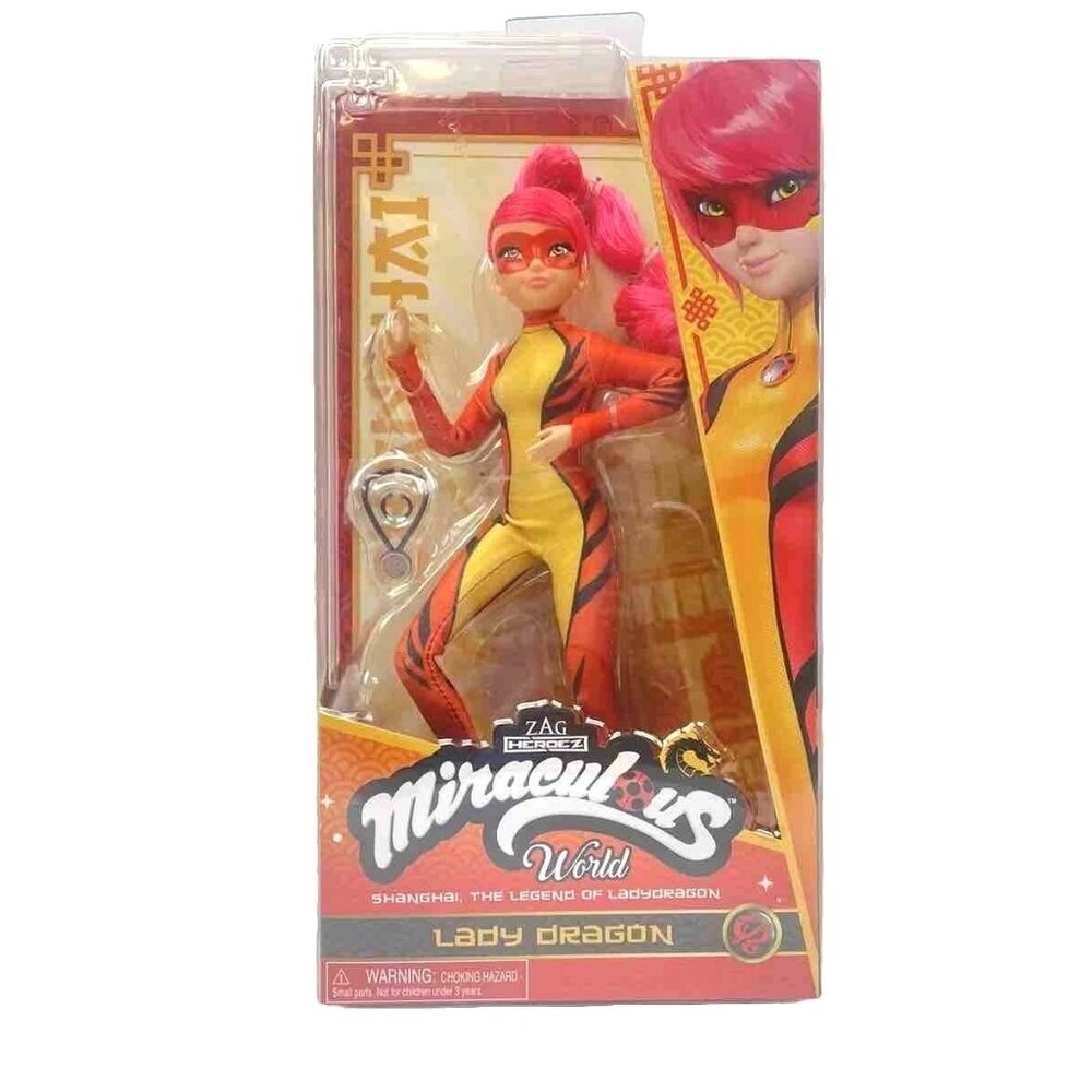 Miraculous World Ladybug Shanghai Fei Lady Dragon Doll With Accesories 10.5''